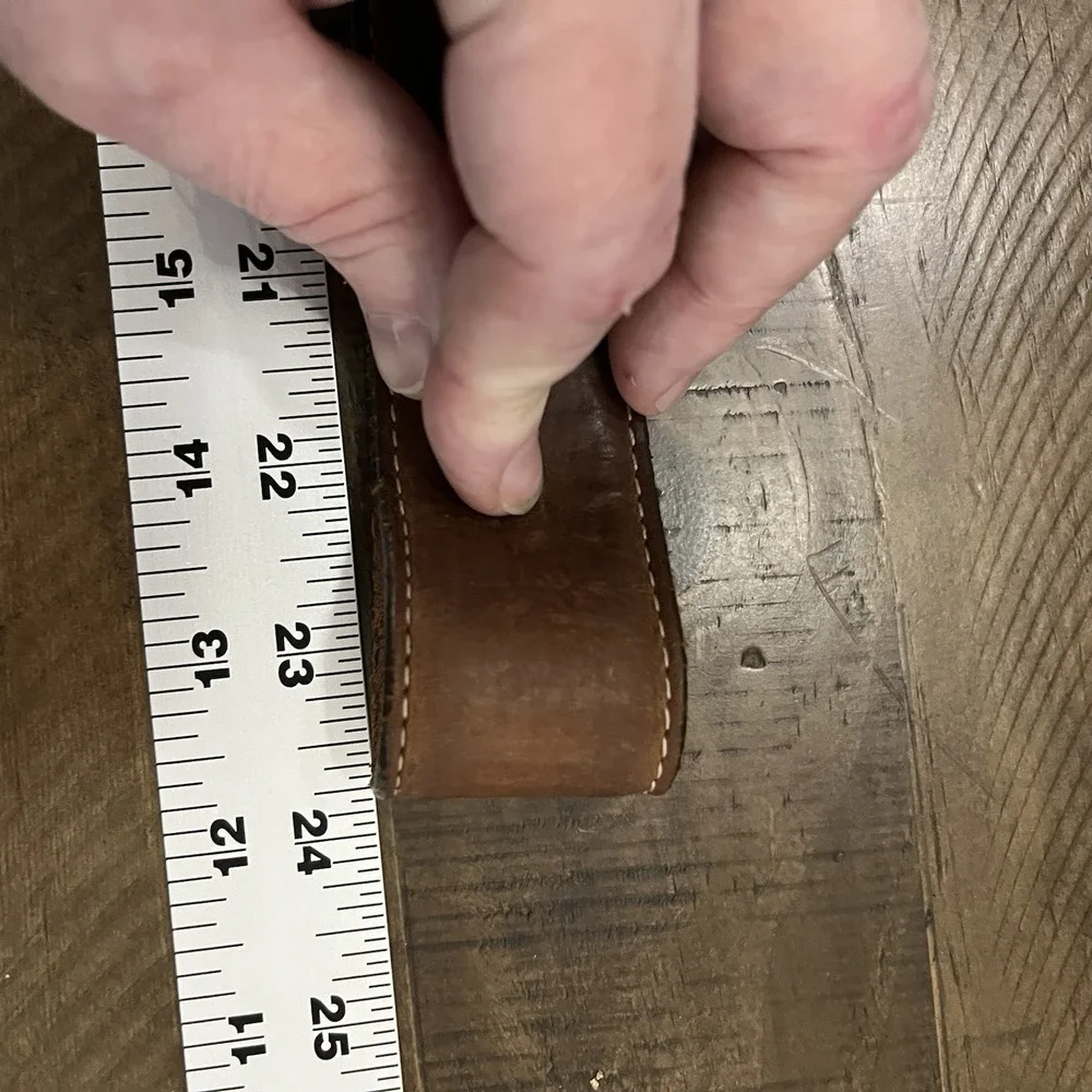 Silver Creek Collection‎ Men's Genuine Tooled Leather Western Belt sz 42 brown